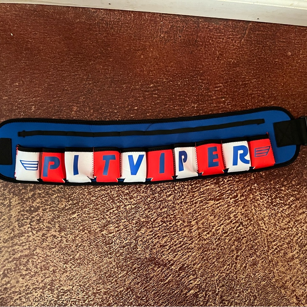 Pit Viper Red and Blue pocket shot neoprene belt
